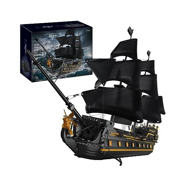 yzvey 13186 Bateau de Pirates Modèle, MOC 5266 Pièces Black Pearl Navire Pirate Bloc de Construction, Cadeau de Collection po