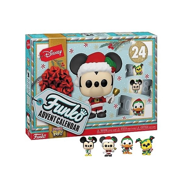 Funko Advent Calendar: Classic Disney - Mickey Mouse - Calendrier de Lavent - 24 Jours de Surprise - Mini-Figurine en Vinyle