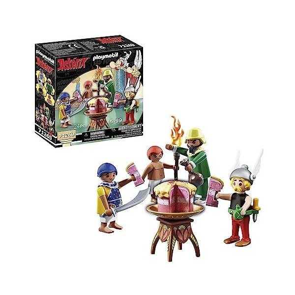 Playmobil 71269 Astérix : Amonbofis et Le gâteau empoisonné, Astérix, Le goûteur de Cléopâtre, Amonbofis et Son Assistant Tou