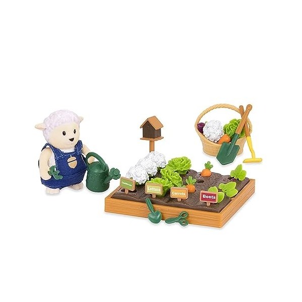 Li’l Woodzeez – Ensemble de Jardin – Jouets de 31 pièces avec Figurine Animal et Accessoires de Jardinage – Mini-poupées et S