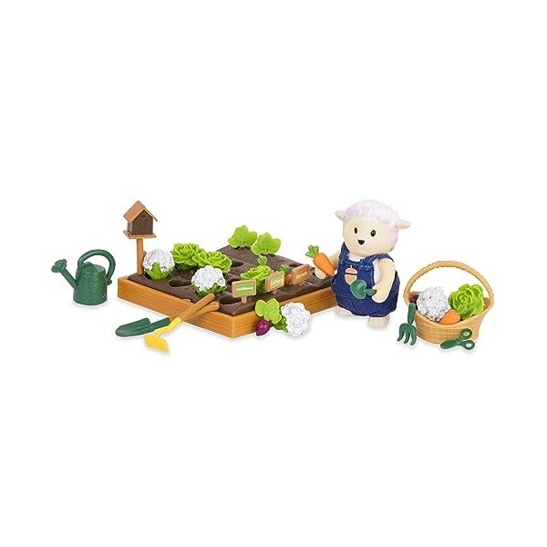 Li’l Woodzeez – Ensemble de Jardin – Jouets de 31 pièces avec Figurine Animal et Accessoires de Jardinage – Mini-poupées et S