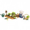 Li’l Woodzeez – Ensemble de Jardin – Jouets de 31 pièces avec Figurine Animal et Accessoires de Jardinage – Mini-poupées et S