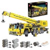 KAML Technic Grue Camion Blocs de Construction, 2.4Ghz/APP RC Électrique Grue Télécommandé avec et Moteur, Jeu de Constructio