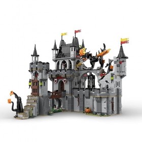 LuminaNova Château de Chevalier Médiéval - Kit de construction modulaire - 2007 pièces - Château de chevalier médiéval - Modè