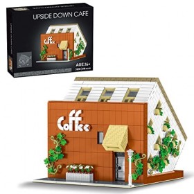 LAKIN Kit de construction modulaire pour maison, café avec lumière, construction modulaire, mini blocs de construction non co