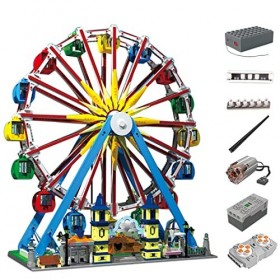 ZRY Jeu de blocs de construction de grande roue modulaire Musique 3836 - Modèles de grande roue avec lumières et moteurs - Le