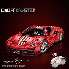 XUOO CADA Master C61042w 1:8 Technic Voiture de sport 3187 pièces 488 avec 4 moteurs, grande télécommande Technic Auto MOC Br
