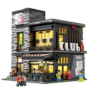 Maison Blocs Construction, 3622 Pièces Grand Kit Modèle Barre Club Modulaire Avec Éclairage, Compatible Avec Tous Les Princip