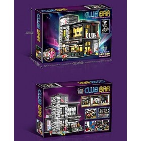 Maison Blocs Construction, 3622 Pièces Grand Kit Modèle Barre Club Modulaire Avec Éclairage, Compatible Avec Tous Les Princip