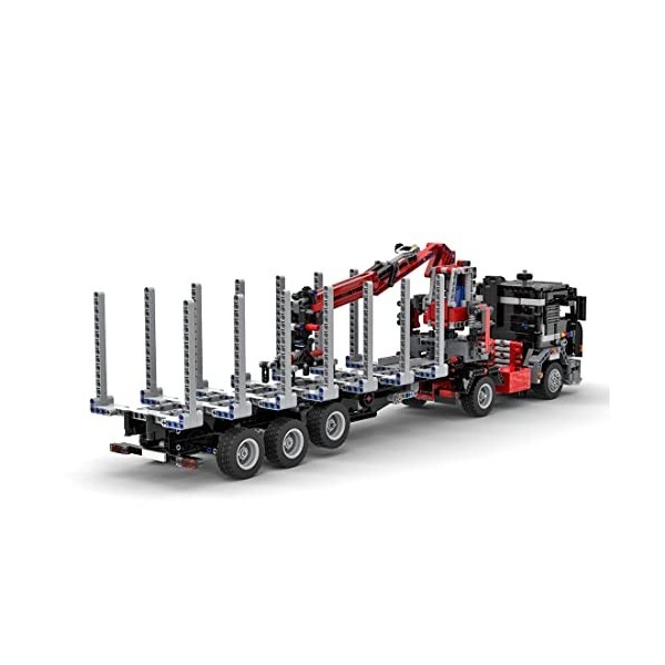 Cospro Technical Series Remorque à bûches avec grue pour camion TurboStar190-42, compatible Lego Technic, véhicule collection