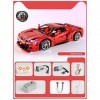 Gettesy Technic Télécommande Super Voiture de Sport Modèle avec Moteur et Lumière, 3380 Pièces 1:8 2.4G Jeu de Construction d