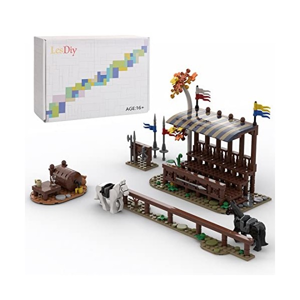 Set MOC Zitianyoubuild – Village Médiéval, 1122 Pièces, Compatible Lego