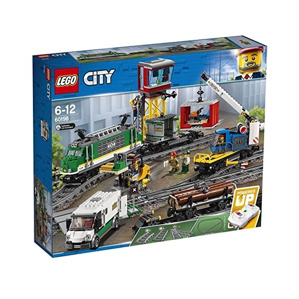 Lego City 60198 Lot de 3 câbles de marchandises, rails 60205 et buggy de pompiers 30361