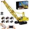 YANYUESHOP Kit de Construction de Grue Technic - 1205 véhicules de Construction de grues sur chenilles télécommandées avec Mo