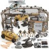 JOYIN Ensemble de Jouets de Base Militaire Comprenant Une Base Militaire, des Véhicules Militaires, des Figurines daction d