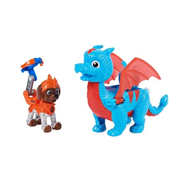 PAW PATROL, Ensemble de Figurines daction de Marshall et Dragon Jade de Rescue Knights - Jouets pour Enfants à partir de 3 A