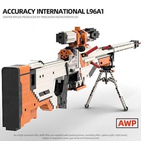 LAKIN Briques de construction Technique Fusil de sniper, fusil darmes modèle Kit avec fonction de tir, 1750 pièces Jouet de 