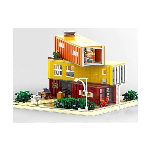 Blocs de construction de maison modulaire, blocs de construction de maison avec vue sur la rue, kit darchitecture de simulat