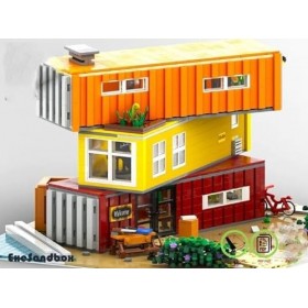 Blocs de construction de maison modulaire, blocs de construction de maison avec vue sur la rue, kit darchitecture de simulat