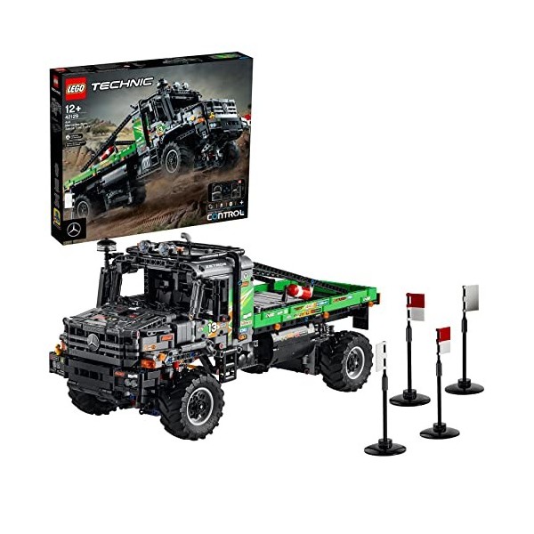 LEGO 42129 Technic Le Camion d’Essai 4x4 Mercedes-Benz Zetros, Maquette Véhicule Télécommandé, Jouet Engin de Chantier, Cadea