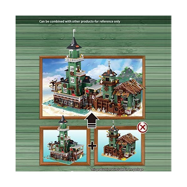 ASSA – Ensemble de construction modulaire de 3 452 pièces, modèle de phare de bateau de pêche, compatible avec Lego Old Fishi