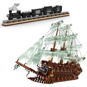 ASSA Technic Kit de construction de bateau pirate médiéval 3658 pièces + blocs de construction avancés, compatible avec LEGO 