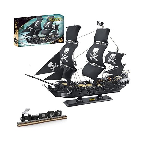 ASSA Technology Kit de blocs de construction de bateau pirate 3423 + pièces Série Pirate Advanced Block Set compatible avec l