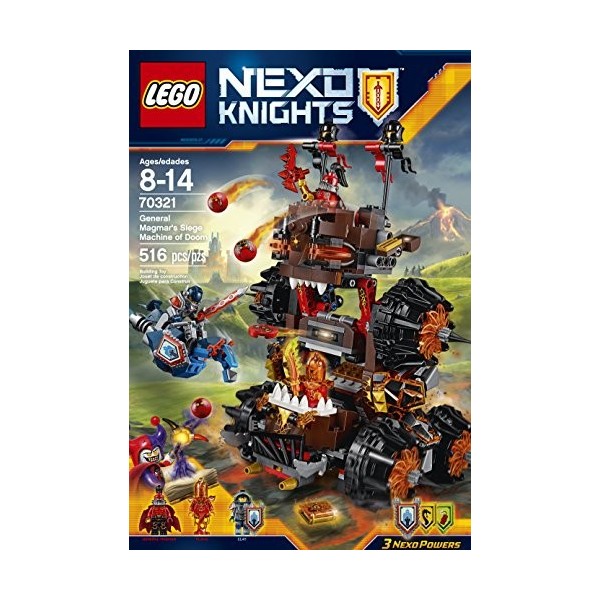 LEGO Nexo Knights 70321 General Magmars Siege Machine of Doom Building Kit 516 Piece by LEGO