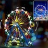 Briques Jeux De Construction Grande Roue Rotative,Ensemble Jouets Bâtiments Parc Dattractions Avec LED Lumières Pour Enfants