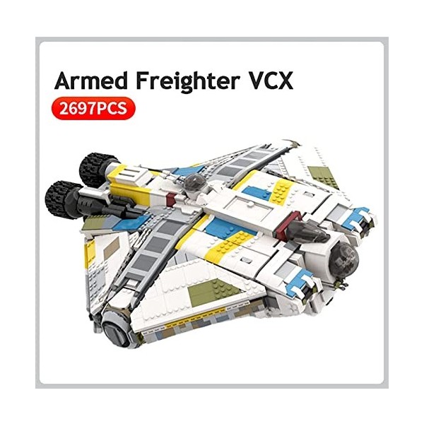 NBMNN Creative Model The Ghost VCX-100 Armed Freighter Kit de Construction, MOC 2697 Pièces Éducatif DIY Building Set Jouet C