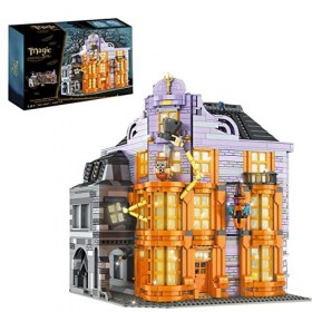WangSiwe Gehouse, 3363+Pcs Magical Happy House Shop Blocs de Construction Avec Lumière, Série Magic World Collection Pour Les