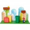 Jakks Pacific Super Mario Playset Plaine des Chênes avec Une Figurine 6 cm Incluse