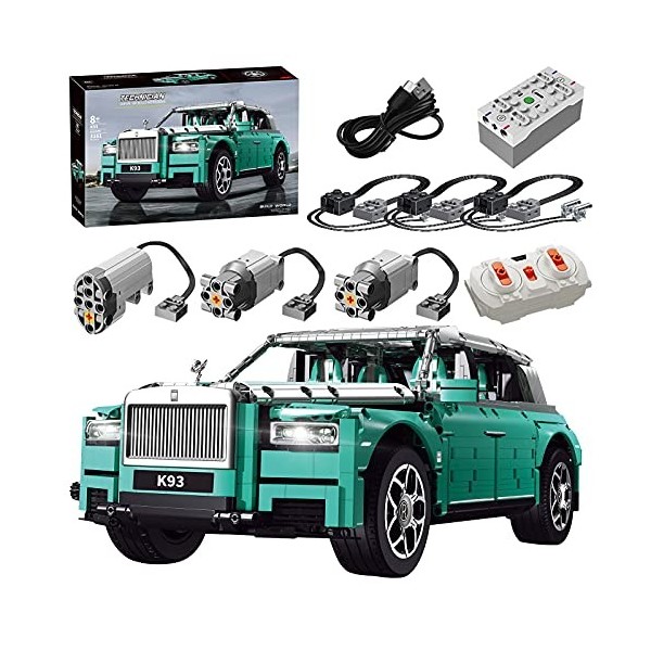 Mysta Technic Voiture de Sport Jeu de Construction, 2.4Ghz Télécommande avec Moteur, 3161+ Pièces Voiture de Sport Blocs Modè