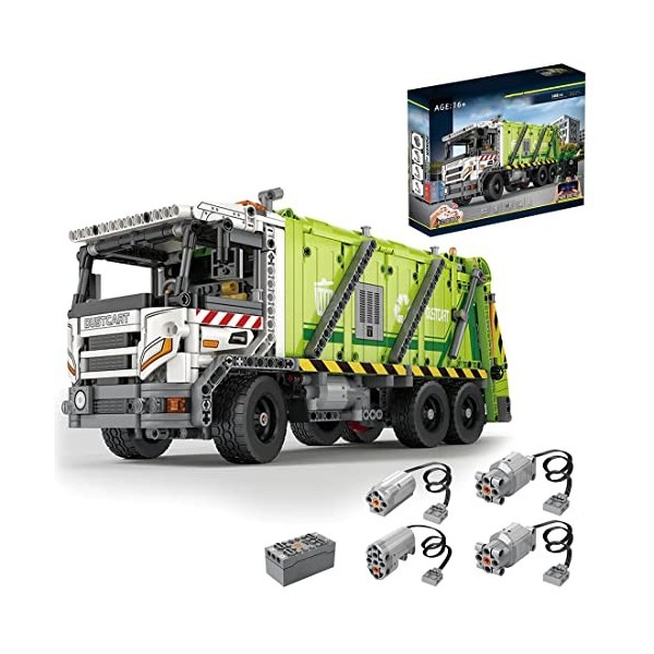 ASSA Technic Kit de construction de modèle de camion de pompiers à jet deau, série technologique, compatible avec LEGO vers