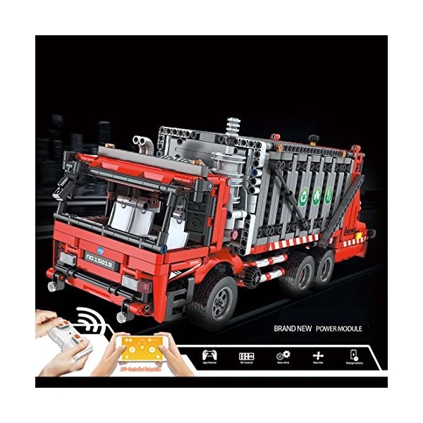 YANYUESHOP Technic Kit de Construction de Camion de Collecte des ordures, 938 véhicules de Construction de camions télécomman