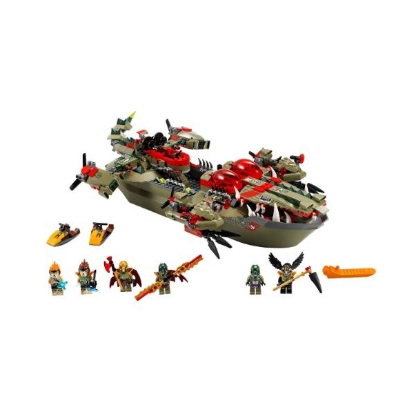 LEGO Legends Of Chima - Playthèmes - 70006 - Jeu de Construction - Le Croc Navire Cragger