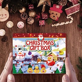 Calendrier De LAvent De Noël 2023 | 24 Canards En Caoutchouc Jouets Jouets De Bain De Canard En Caoutchouc 24 Jours Calendri