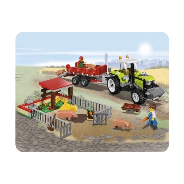 LEGO - 7684 - Jeux de construction - LEGO city - La porcherie et le tracteur