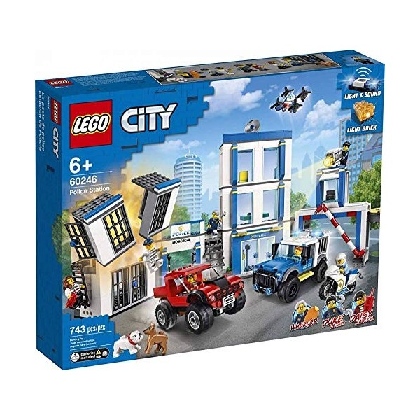 LEGO City Police Station 60246 Police Toy, Fun Building Set for Kids, New 2020 743 Pieces 