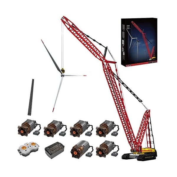 HUAN Modèle de grue télécommandée, blocs de construction série Engineering, ensemble MOC, référence LR 13000 4318PCS/version