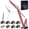 HUAN Modèle de grue télécommandée, blocs de construction série Engineering, ensemble MOC, référence LR 13000 4318PCS/version