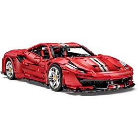 Building Blocks Super Car 1: 8, 3842 Pièces Télécommandées, avec Éclairage LED, Moteurs Pro , C61042W Master, Jouets Constru