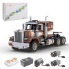 WUBA Lot de 1542 blocs de construction semi-remorques - Modèle de camion Tech classique avec suspension fonctionnelle et cabi