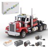 WUBA Lot de 1542 blocs de construction semi-remorques - Modèle de camion Tech classique avec suspension fonctionnelle et cabi