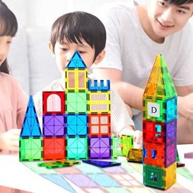 218pcs Carreaux Magnétiques, Jeu de Blocs de Construction Magnétiques pour Enfants, Jeu de Construction Magnétique pour Les E