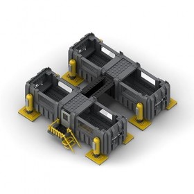 JANTY Ensemble de blocs de construction de science-fiction avant-poste de guerre spatiale, modèle de film de simulation, modè