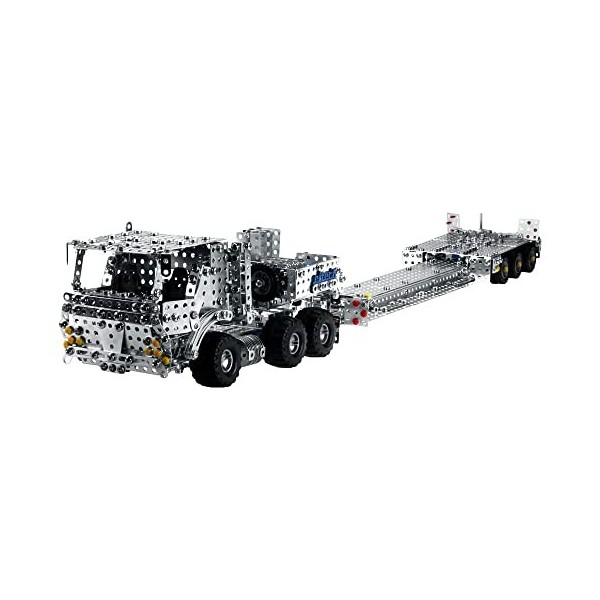 Eitech 00331 Kit de construction en métal – Camion avec remorque, kit de modélisme avec 2180 pièces, camion env. 90 cm, jouet