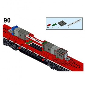 Denver Rio Grande Western SD40T-2 Lot de 1897 blocs de construction de train rétro, pour adultes, compatibles avec Lego