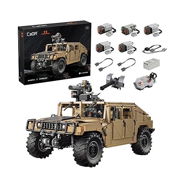 HYZH Technic Off-Road Buggy Kit pour Humvee, 3935 Pièces 1/8 Technic SUV Tout-Terrain Jeu de Construction, Compatibles avec L