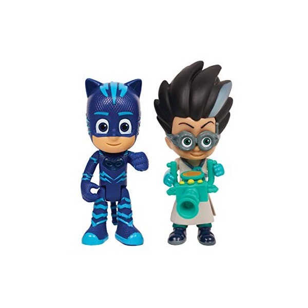 PJ Masks JP JPL24886 Ensemble de Figurines Lumineuses Motif Chat et Roméo Multicolore